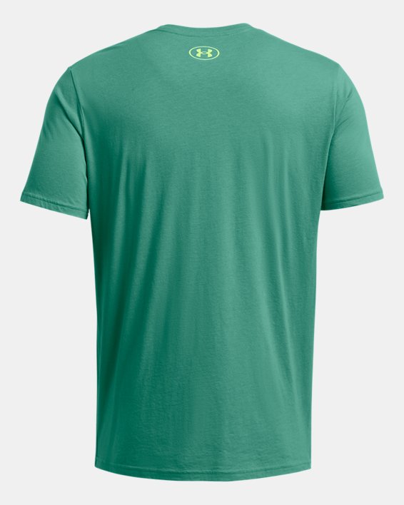 Men's UA Wordmark Short Sleeve in Green image number 3